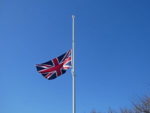 Union jack half mast